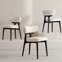 Chaise de salle à manger en bois massif de style nordique moderne JP, revêtement en cuir synthétique, couleur personnalisable, meubles pour la maison