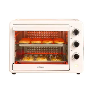 KONKA electric baking oven Multi-function Stainless Steel Finish with Timer Bake Broil Settings Natural Convection - 1500W