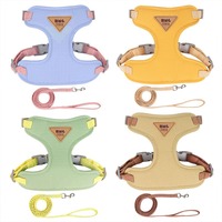 Nouvelle Harnais-Poitrine pour Chiot en Nylon Réfléchissant Anti-Explosion, Durable, avec Corde de Traction Réglable et Rivets, Motif Uni en Polyester