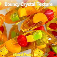 YIWUPOWER TPR Maltose Banana Filled Fruit Slice Vaseline Banana Squeeze Squishy Slow Rising Stress Relief Toy Holiday Gift