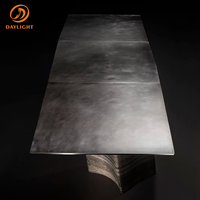 Ensemble de table en marbre de design rectangulaire pour salle à manger d'appartement en travertin gris argenté moderne Italie, meubles de maison personnalisables