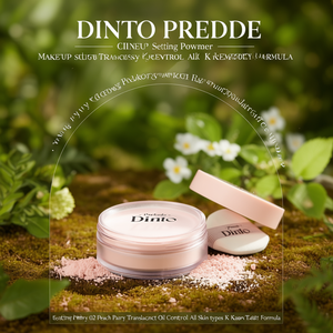 Poudre fixante libre Dinto Prelude 02 Peach Fairy, translucide, contrôle du sébum, tous types de peau, formule K-Beauty - Product Image 3