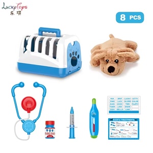 Ensemble de jeu d'imitation vétérinaire pour enfants de 2 à 14 ans avec table d'examen pour animaux en plastique et outils médicaux, <span class=keywords><strong>jouet</strong></span> de jeu de rôle docteur animal - Product Image 4