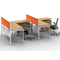 Mobilier de bureau moderne en bois en forme de L, Style de mode, mobilier de bureau pratique, Table de directeur avec chaise