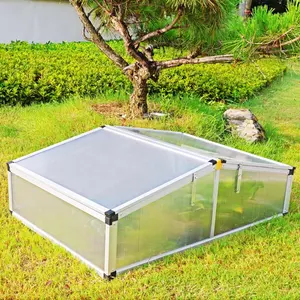 Invernaderos de Metal de aleación de aluminio de doble puerta para el hogar de agricultura al aire libre para plantas