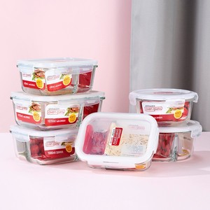 Rectangle <b>Glass</b> Pot <b>Container</b> Freezer Safe Camping Household <b>Food</b> Storage Kitchen Cooking Pantry Organization US Warehouse Stock - Product Image 6