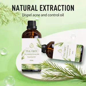 Óleo essencial de árvore de chá 100% natural para venda no atacado de marca própria, óleo essencial para prevenção de acne e espinhas, removedor de acne