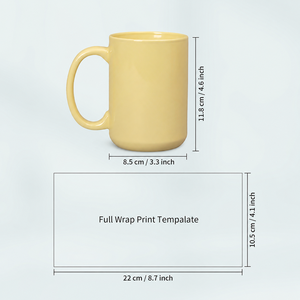 Taza de Cerámica Sublimable de 15 oz, Color Verde Menta, Azul Claro, Amarillo, Rosa, Personalizable, para Café, Macaron, Pastel - Product Image 3