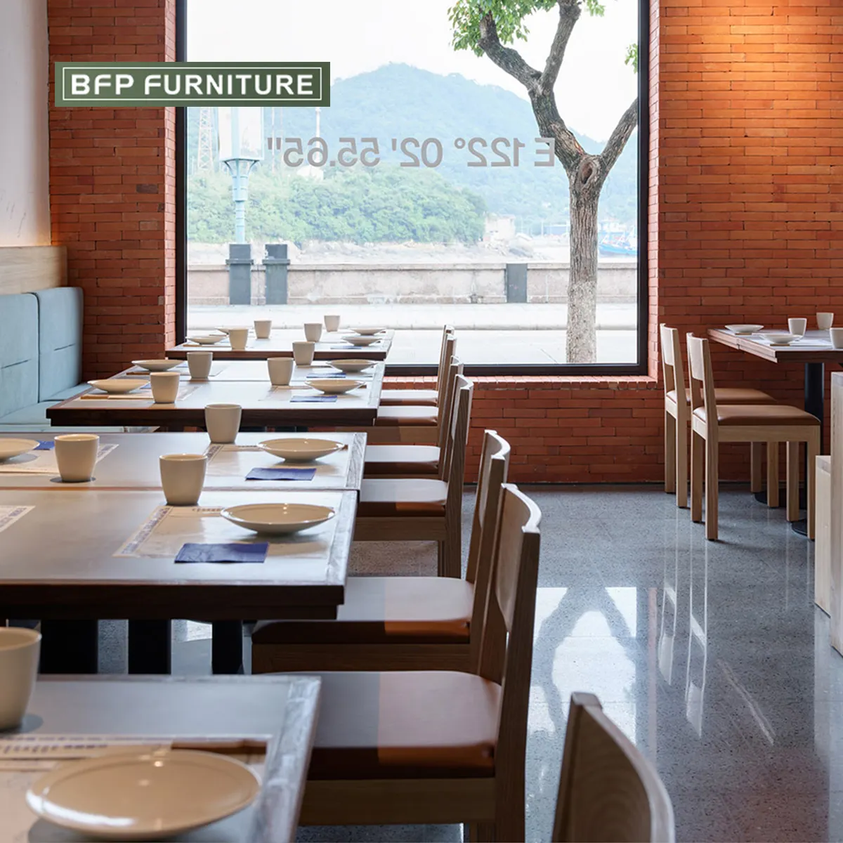 BFP Home One stop solution for Restaurant Furniture Sets Wooden Dining Table Set and Chairs For Customized projects