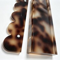 Règle de tri de cartes de Mahjong en acrylique en stock, design magnétique ondulé ; Outil de tri de Mahjong ; Mahjong à motif écaille de tortue