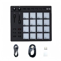 JELO Professionnel USB Midi Clavier Contrôleur B-16 Portable Matériau ABS Drum Pad Musique Clavier DJ Audio Console Mixeur