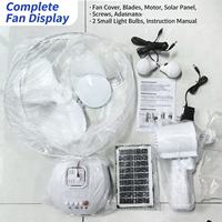 Ventilateurs solaires modernes de 12, 14 et 16 pouces, grande batterie, haute qualité, USB, OEM/ODM, ventilateur de camping en plein air, rechargeable, ventilateur solaire sur pied