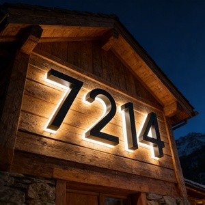 Numeri Civici 3D in Acrilico e Metallo Personalizzati <span class=keywords><strong>con</strong></span> LED, Insegne Luminose per Esterni Senza Quantità Minima d'Ordine - Product Image 5