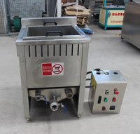 Friteuse électrique commerciale Tofu Yam Falafel, Double réservoir, appareil de friture pour la cuisine des nouilles instantanées, avec entonnoir