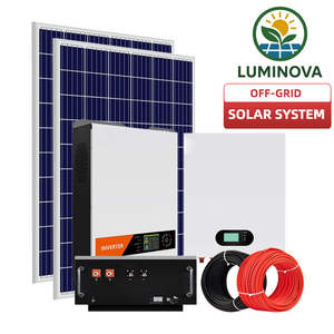 Sistem tenaga surya tanpa kisi, pencahayaan luar ruangan, sistem tenaga surya 10KW, sistem penyimpanan energi matahari dengan baterai Lithium Ion dan Panel surya - Product Image 5