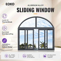Fenêtre coulissante en aluminium certifiée NFRC EOKO, double vitrage, minimaliste, isolation thermique, fenêtres coulissantes avec fenêtre fixe