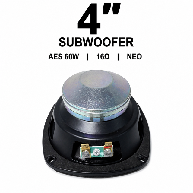4 Inch 120W Neodymium Metal Compact Full Range Loudspeaker 110-7KHz Frequency Response 90dB Sensitivity for Commercial