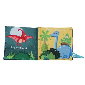 Prix d'usine en gros enfant pour bébés dinosaure animaux tissu doux <span class=keywords><strong>Dino</strong></span> queue tissu <span class=keywords><strong>livre</strong></span> - Product Image 1