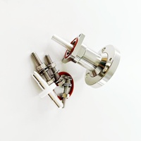 Connecteur coaxial étanche IP67 en laiton avec bride carrée de 32 mm et broche filetée M8 de 25 mm, prise à bride EIA de 7/8 po, 50 Ohms, nickelé/argenté, avec PTFE