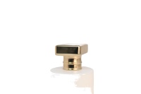 Bouchon de parfum en or de luxe de forme carrée cosmétique de conception personnalisée en gros pour bouteille de parfum en verre