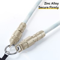 ESSAGER Tali Gantungan Ponsel Crossbody PD 60W Kabel Pengisi Daya Tipe-C ke Tipe-C Kabel Data Kepang 1.2m - Hitam