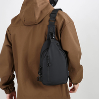 Nueva Bolsa de Pecho de Nailon para Hombre, Versión Coreana, Moderna, Bandolera Deportiva, Mochila de Gran Capacidad, Impermeable, para Exteriores
