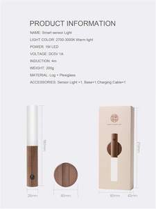 ไฟกลางคืนอัจฉริยะแบบเหนี่ยวนำร่างกายมนุษย์ ไฟ LED ชาร์จซ้ำได้ สำหรับทางเดิน ตู้ ผนัง ห้องน้ำในบ้าน - Product Image 5