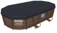 Ensemble de piscine ovale Bestway 56946, structure en acier, piscine hors sol