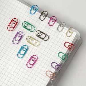 23 mini-pinces à papier en forme de cœur, mignonnes et colorées, fournitures de bureau et scolaires - Product Image 1