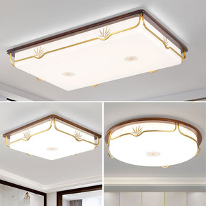 Solid Wood <b>Ceiling</b> <b>Light</b> Led App Control Dimmable Living Room Bedroom Main <b>Light</b> 15-30 Sqm Zen Style Guangdong Style - Product Image 1