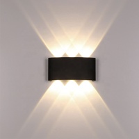 Lampes murales LED multi-lampes de luxe Ampoules cylindriques intérieures et extérieures étanches pour chambres à coucher de jardin Hôtels-Cross-Wall Design