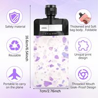 Pochettes souples anti-fuite de 90 ml (3 oz) approuvées par la TSA, contenants de voyage rechargeables pour liquides, shampoing, après-shampoing