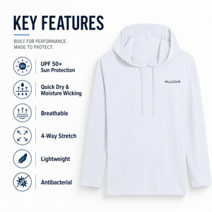Sweat à capuche de pêche OEM en gros, manches longues, protection solaire UPF UV, respirant, pour la plage et le travail en extérieur - Product Image 2
