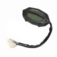 Takometer Odometer Sepeda Motor Digital, Alat Ukur Digital Temperatur Air 6 Speedometer dengan Sensor