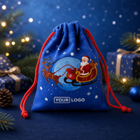 Sac à cordon en toile de coton vierge imprimé en sérigraphie, pochette cadeau personnalisée avec logo de marque