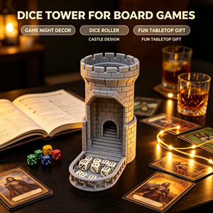 Tour à dés Castle pour jeux de société – Accessoire de jeu avec plateau de collecte pour des dés à roulement fluide – Essentiels pour les soirées jeux de société - Product Image 1