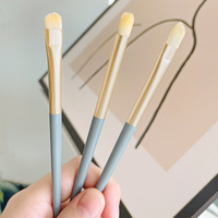Ensemble de 3 pinceaux de maquillage MINSHZEE, pinceaux surligneurs doux, kit de pinceaux personnalisés, logo personnalisé, outils de maquillage en gros, pinceaux de maquillage à étiquette privée