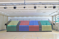 Vente en gros de tribune télescopique démontable gradin chaise stade sièges en plastique prix d'usine pour les sports et les divertissements