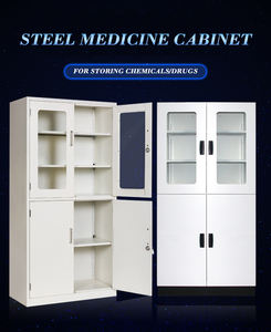 Offre spéciale Mobilier d'hôpital Armoires de rangement à 4 <span class=keywords><strong>portes</strong></span> Armoires de rangement en métal <span class=keywords><strong>Armoire</strong></span> de <span class=keywords><strong>pharmacie</strong></span> de laboratoire - Product Image 2