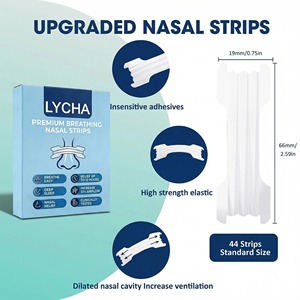 Patch nasal LYCHA certifié CE, hypoallergénique, bandes transparentes 66x19 55x16, anti-<span class=keywords><strong>ronflement</strong></span>, respirant, amélioration de la respiration nasale - Product Image 6