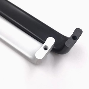 Aluminum Alloy T-Shaped Cabinet Handle <b>Black</b> Silver Wardrobe Door Hardware Minimalist Design Durable Furniture Handle - Product Image 1