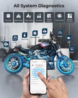 Herramienta de Diagnóstico para Motocicletas y Automóviles TOPDON TopScan Moto, Escáner Automotriz Obd2 para Motor