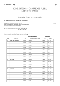 Fusible Limitador de Corriente de Acción Rápida de Uso General Clase CC para VCF Estándar con Capacidad de Ruptura de 200kA 600VAC UL248-4 - Product Image 3