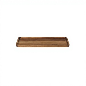 Bandeja de Servir Floral de Madera de Acacia, Forma Ovalada Grande, Ecológica y Apta para Lavavajillas/Microondas, Artículos Decorativos para Restaurantes - Product Image 6