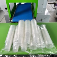 Machine d'emballage automatique à grande vitesse pour gobelets et sacs en plastique jetables alimentaires, pilotée par un PLC numérique