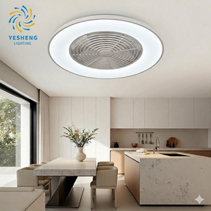 Fournisseur de ventilateurs de plafond modernes, professionnel OEM ODM, moteur silencieux avec télécommande LED, ventilateur décoratif à grand débit d'air - Product Image 1