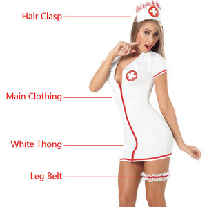 Ecoparty Sexy <span class=keywords><strong>Costume</strong></span> da infermiera costumi erotici Sexy biancheria da cameriera - Product Image 4
