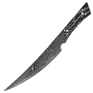 Cuchillo utilitario de acero de Damasco Black Blade para Dropshipping en Shopify, hoja completa sin acabado, afilado, para proyectos de forja DIY y uso doméstico. - Product Image 1