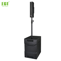 Sistema de Altavoces de Columna Line Array Activo con Subwoofer de 15 Pulgadas, Combo PA Amplificado para DJ, Escenarios, Bandas en Vivo, Eventos, Conciertos al Aire Libre
