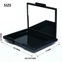 Boîtier compact carré en plastique personnalisé pour poudre compacte, palette de maquillage vide, emballage cosmétique recyclable